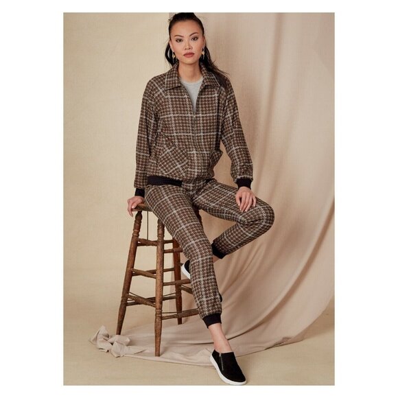Vogue V1832 Misses XS to XXL Joggers and Jacket Uncut Sewing Pattern 2021 - Picture 6 of 10